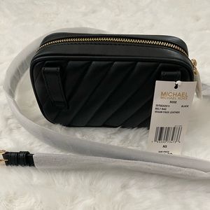 MICHAEL KORS Belt Bag,Black, Gold Hardware,New, 3 CC Slots